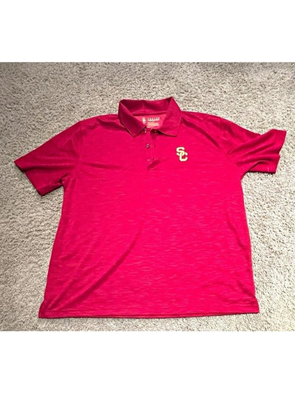 Trojan Apparel USC Trojans Red Polo Shirt Short Sleeve Size XL